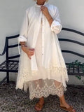 Pamela™ | Women's Lace Frock Set (Frock and Cardigan）
