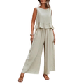 KAREN – Women’s Ruffle Hem Singlet & Wide Leg Pants