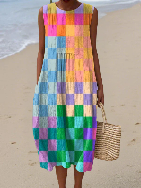 Kate™ Checkered Midi Dress