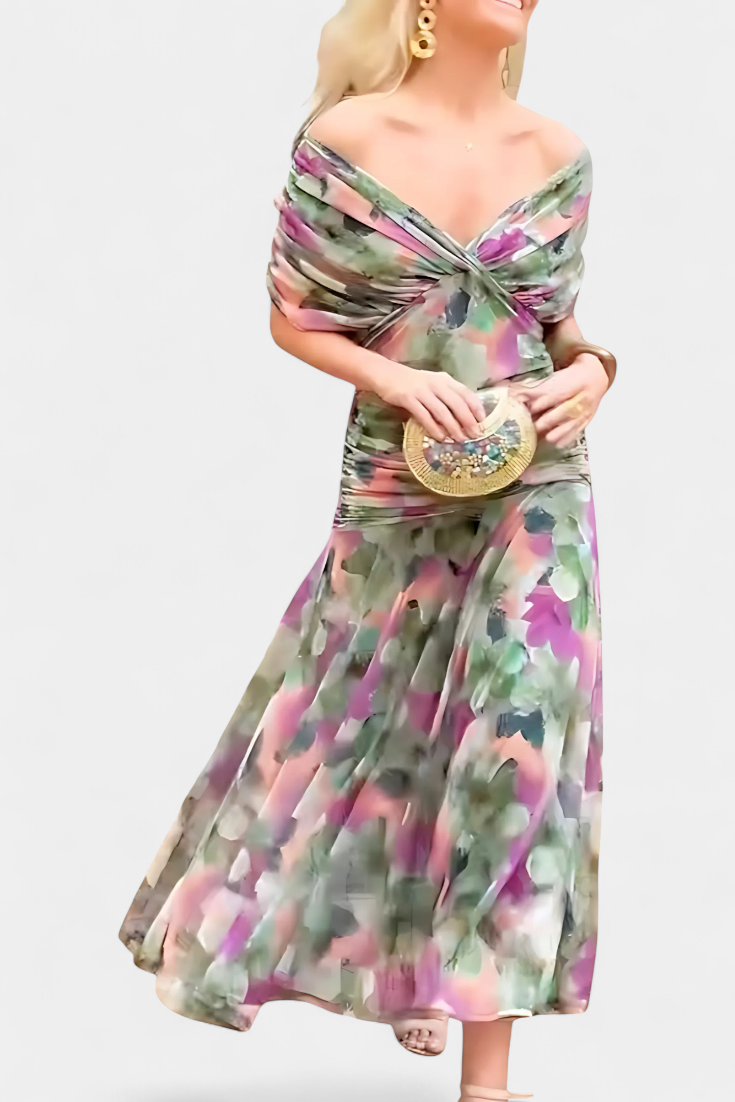 Alondra™ | Elegant Floral V-Neck Dress
