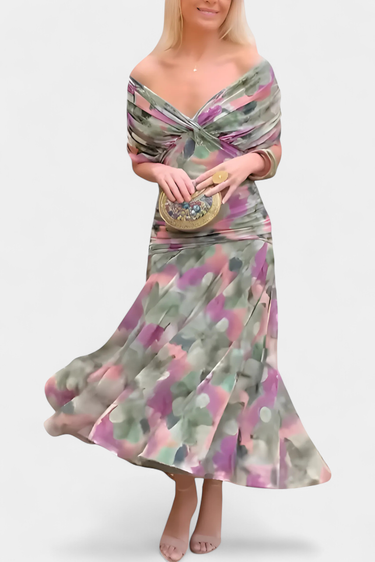 Alondra™ | Elegant Floral V-Neck Dress