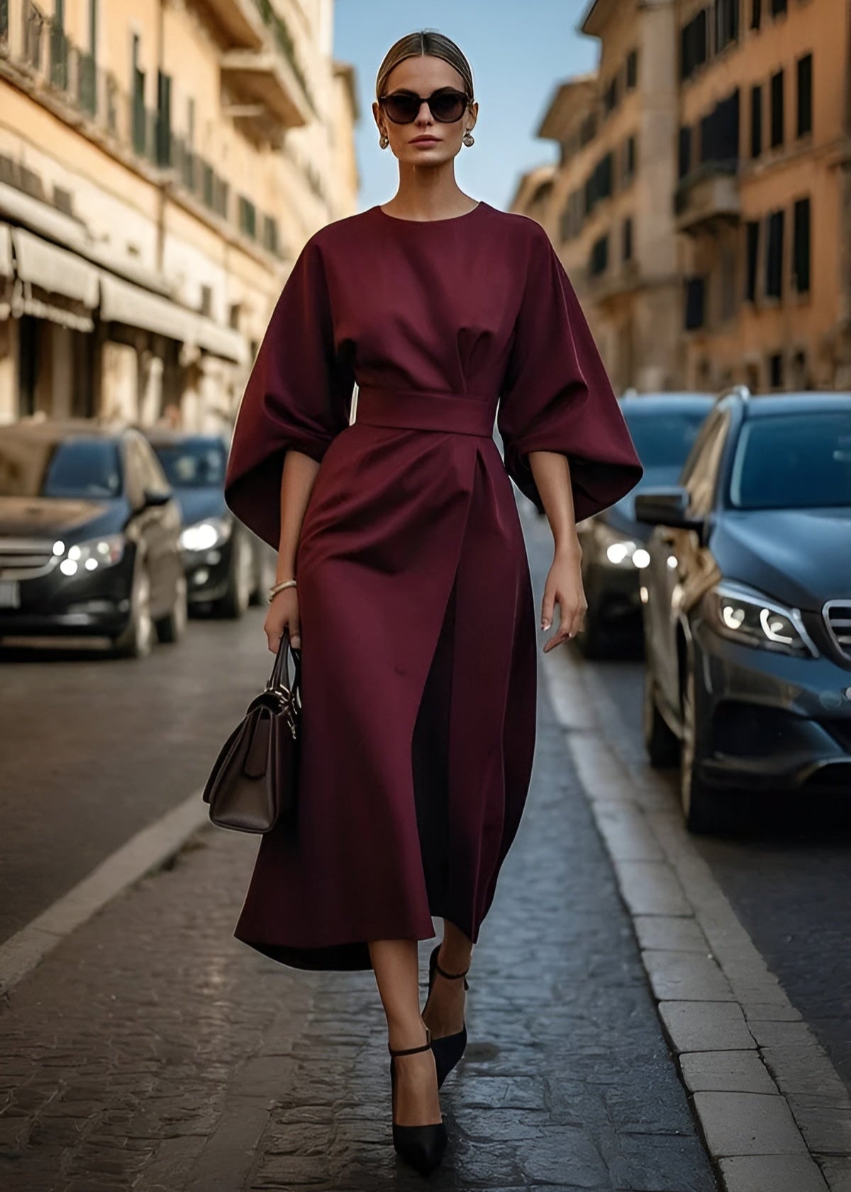 Aurora™ | Elegant Belted Maxi Dress