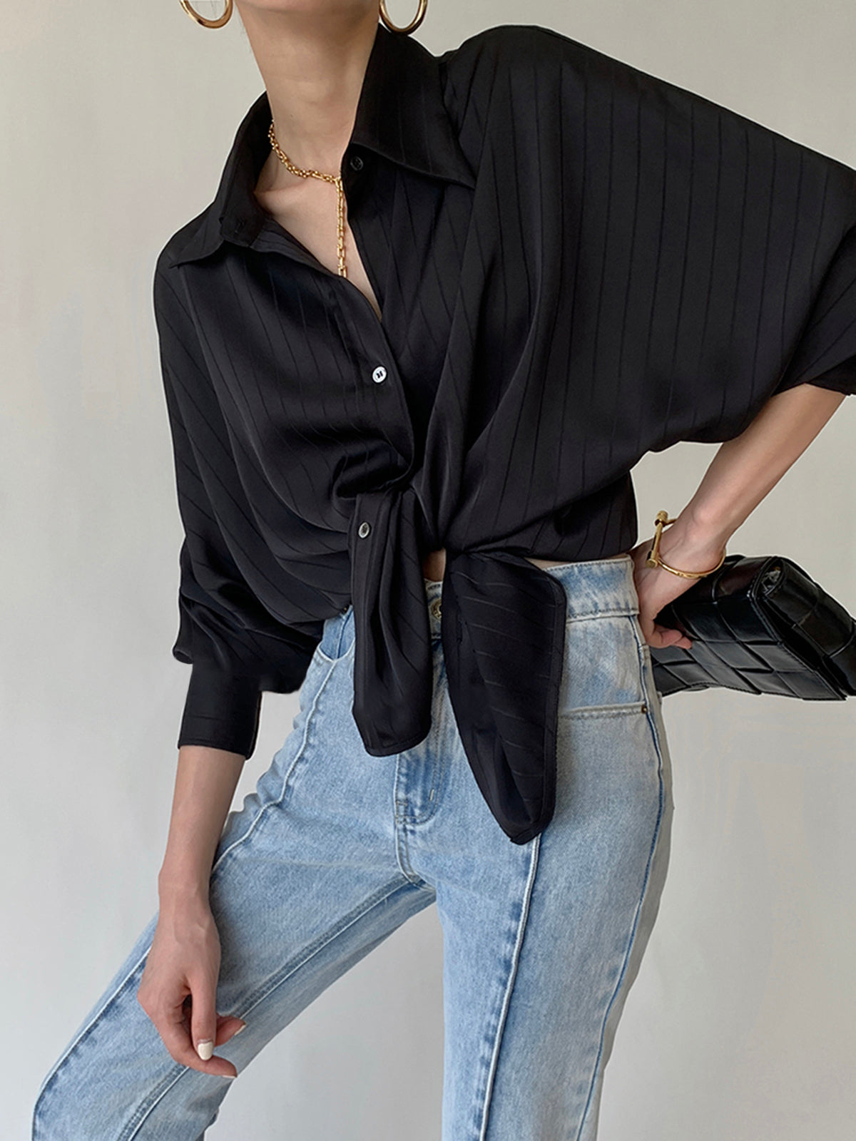 Charlotte™ | Oversized Button Up Collared Shirt