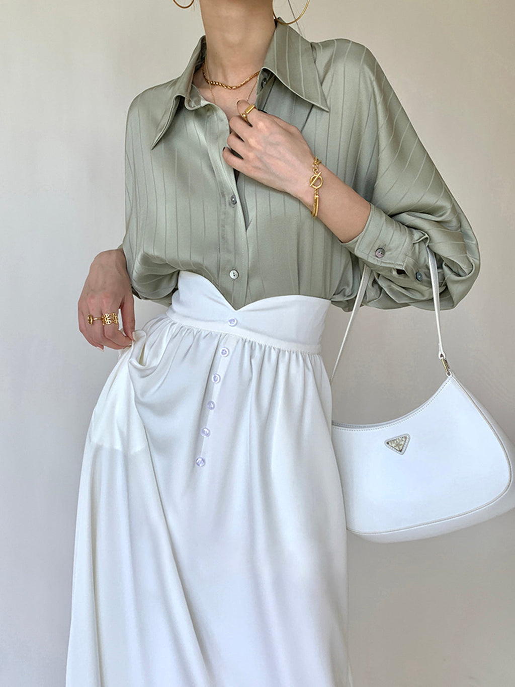 Charlotte™ | Oversized Button Up Collared Shirt