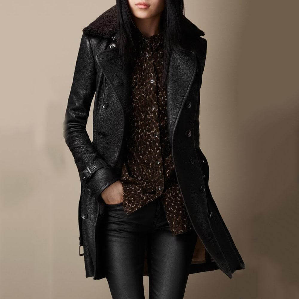 Miralis™ | Luxe 3/4 Leather Coat