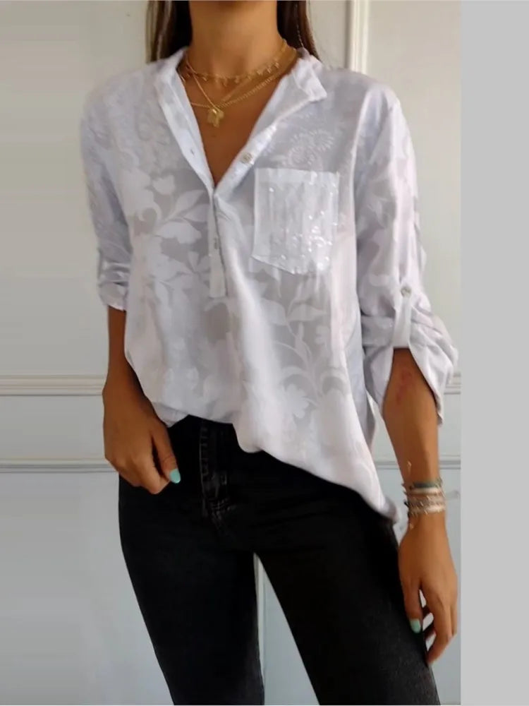 Isla™ | Pocketed V-Neck Shirt