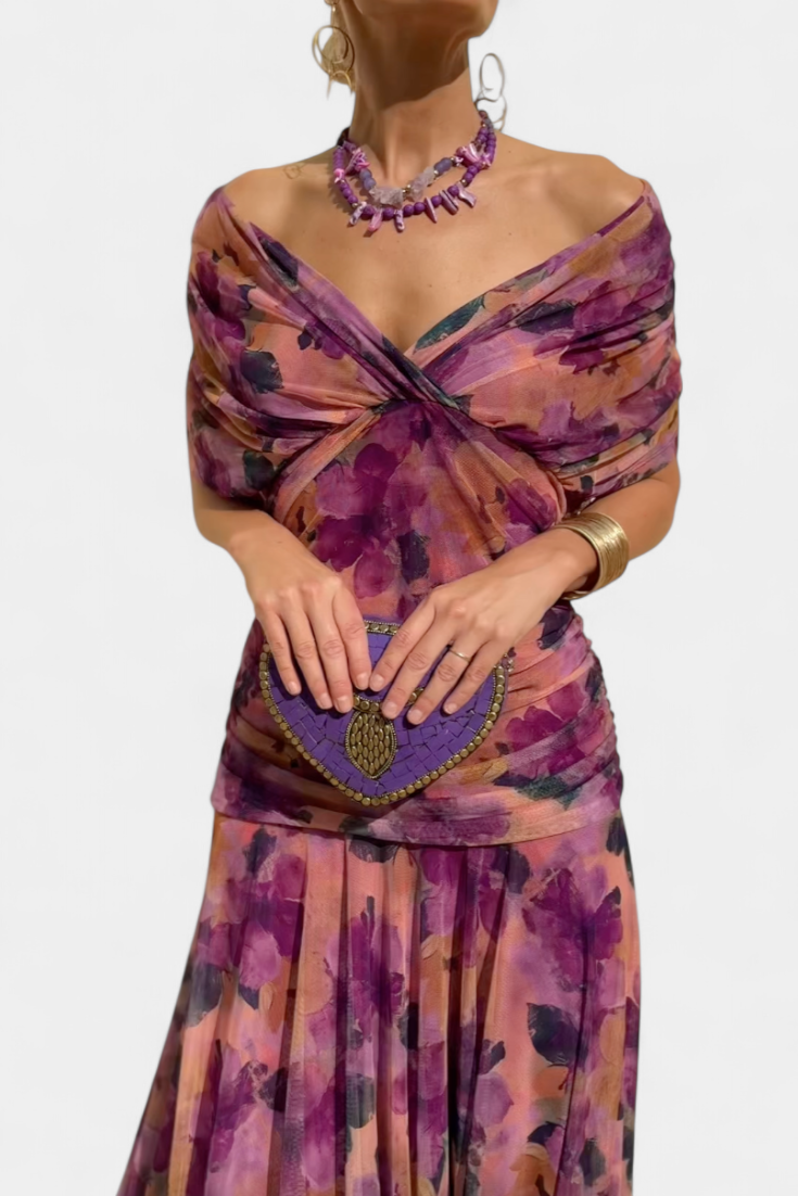 Alondra™ | Elegant Floral V-Neck Dress
