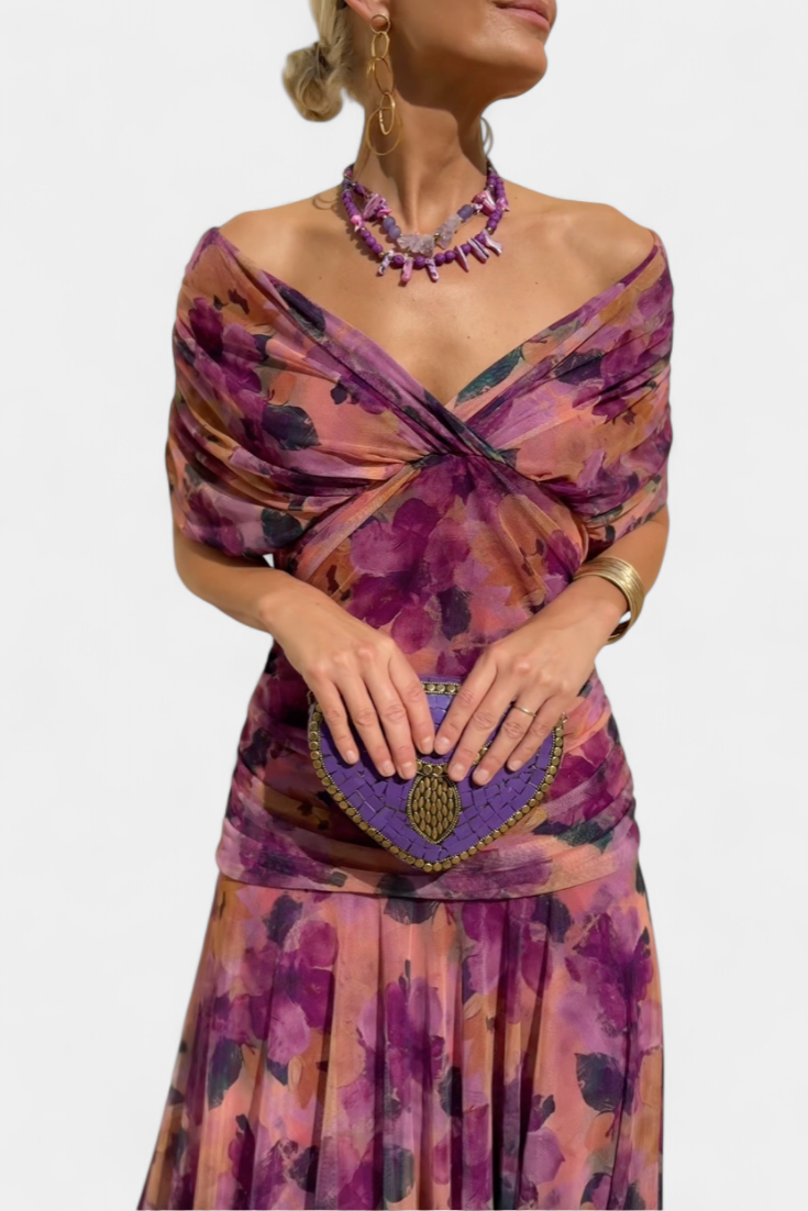 Alondra™ | Elegant Floral V-Neck Dress