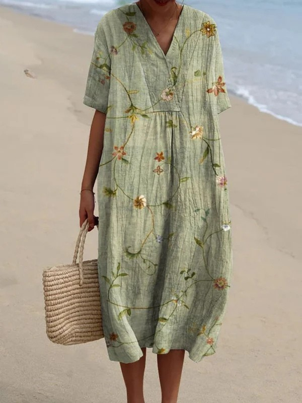 Aspen - Casual Flowy Floral Art Dress