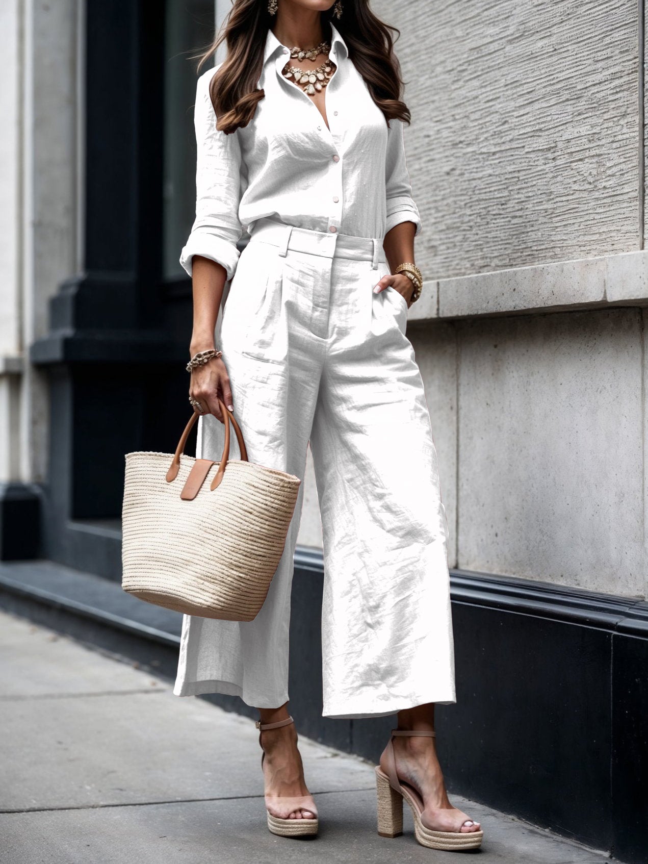 Linen™ | Capri Pants & Tee Set
