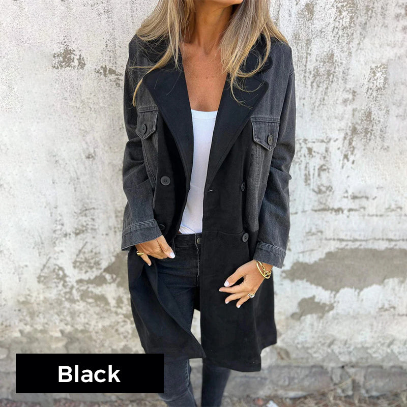 Charly Mid Length Denim Trench Coat