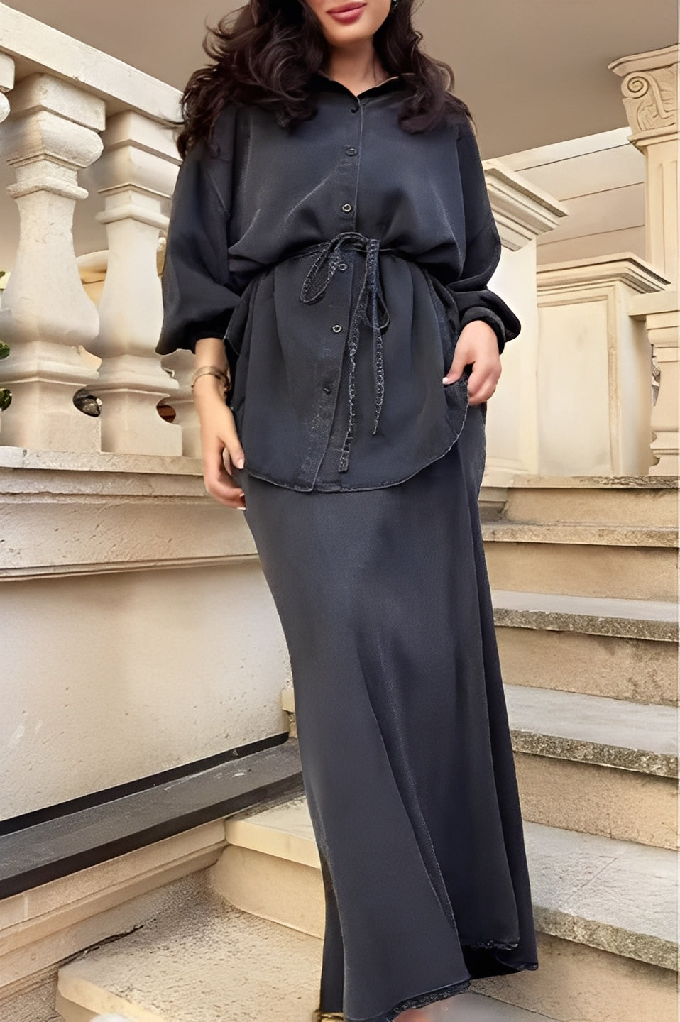 Noelle™ | Long-Sleeved Tie-Drawstring